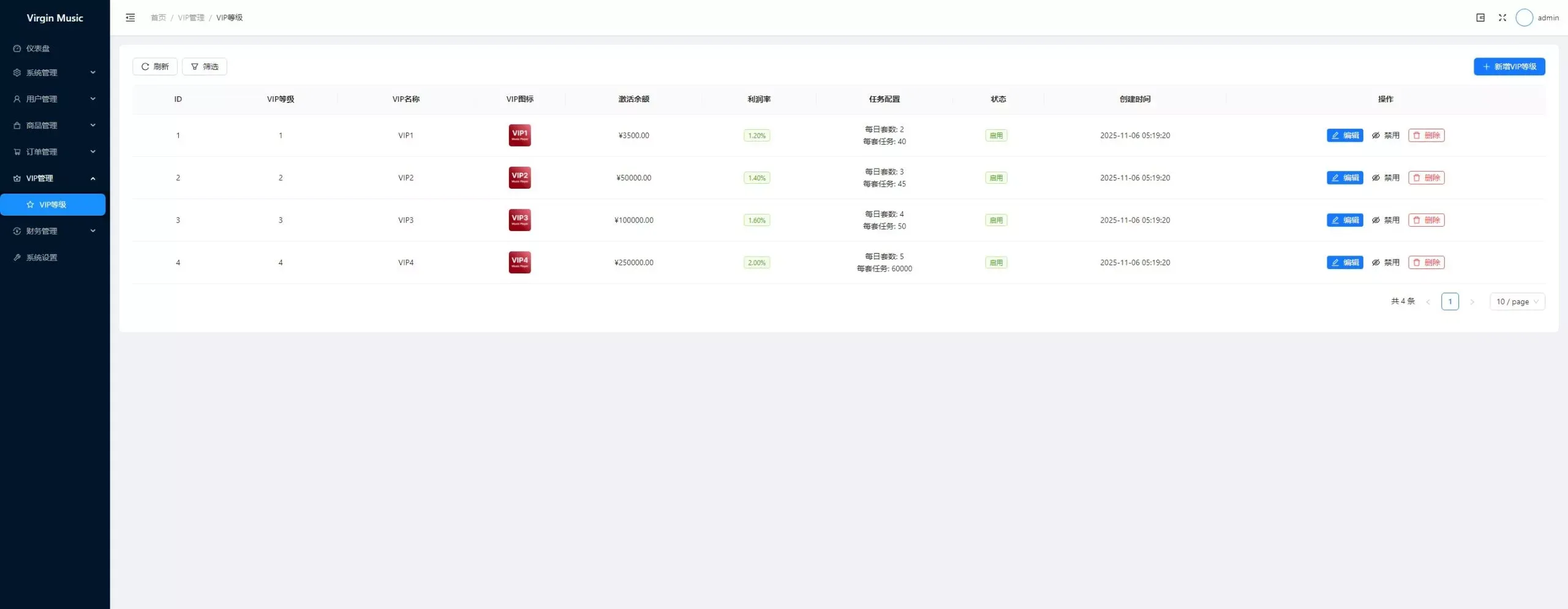 新版音乐刷单+定制UI+前后端VUE+服务端NODEJS+连单+卡单+幸运订单+指定派单+指定商品派单+代理后台