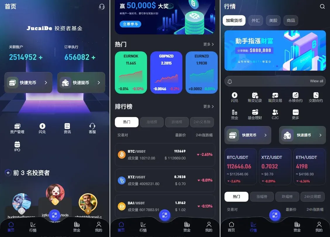 全新java带跟单综合交易所/加密货币/外汇/期货/全球股票/全开源综合交易所源码