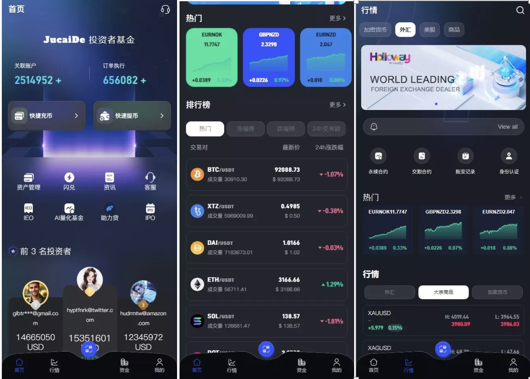 【全新JAVA带跟单综合交易所】加密货币+外汇+期货+全球股票+全开源综合交易所源码