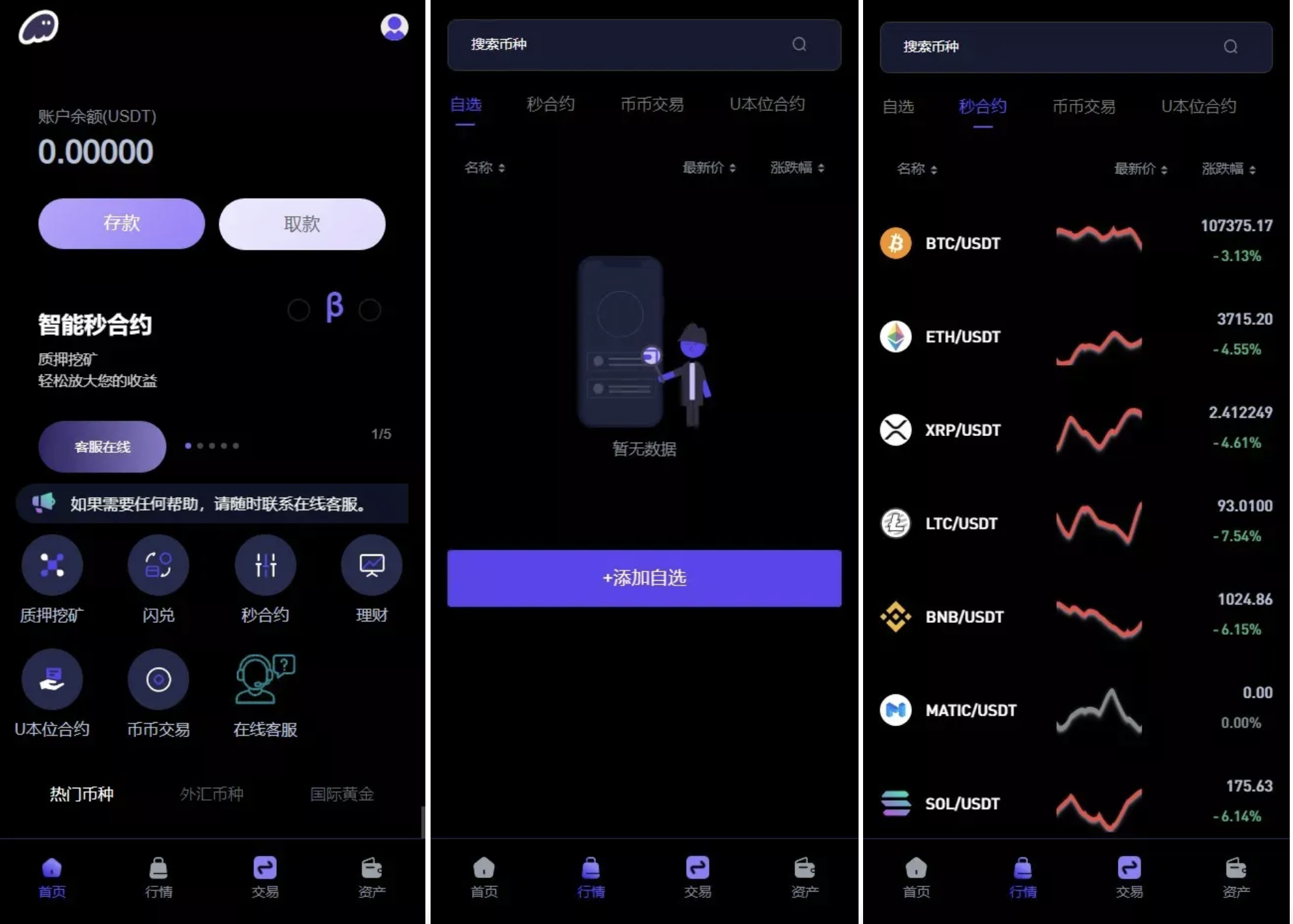【多语言华硕DAPP交易所系统源码】海外JAVA交易所+秒合约+U本位+质押借贷